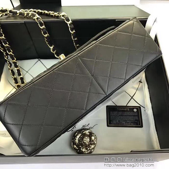 香奈兒CHANEL 升級版A1113全新經典小羊皮金銀鏈條單肩斜挎包 DSC1753